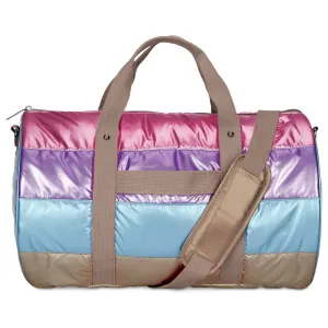Women's Puffer Duffel Bag In Icy Color Block