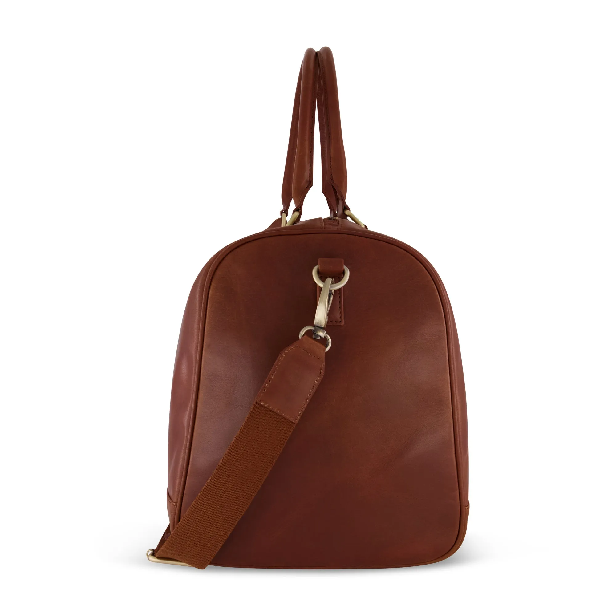 Yellowstone real leather 21 inch duffle, with burnished gold detailing