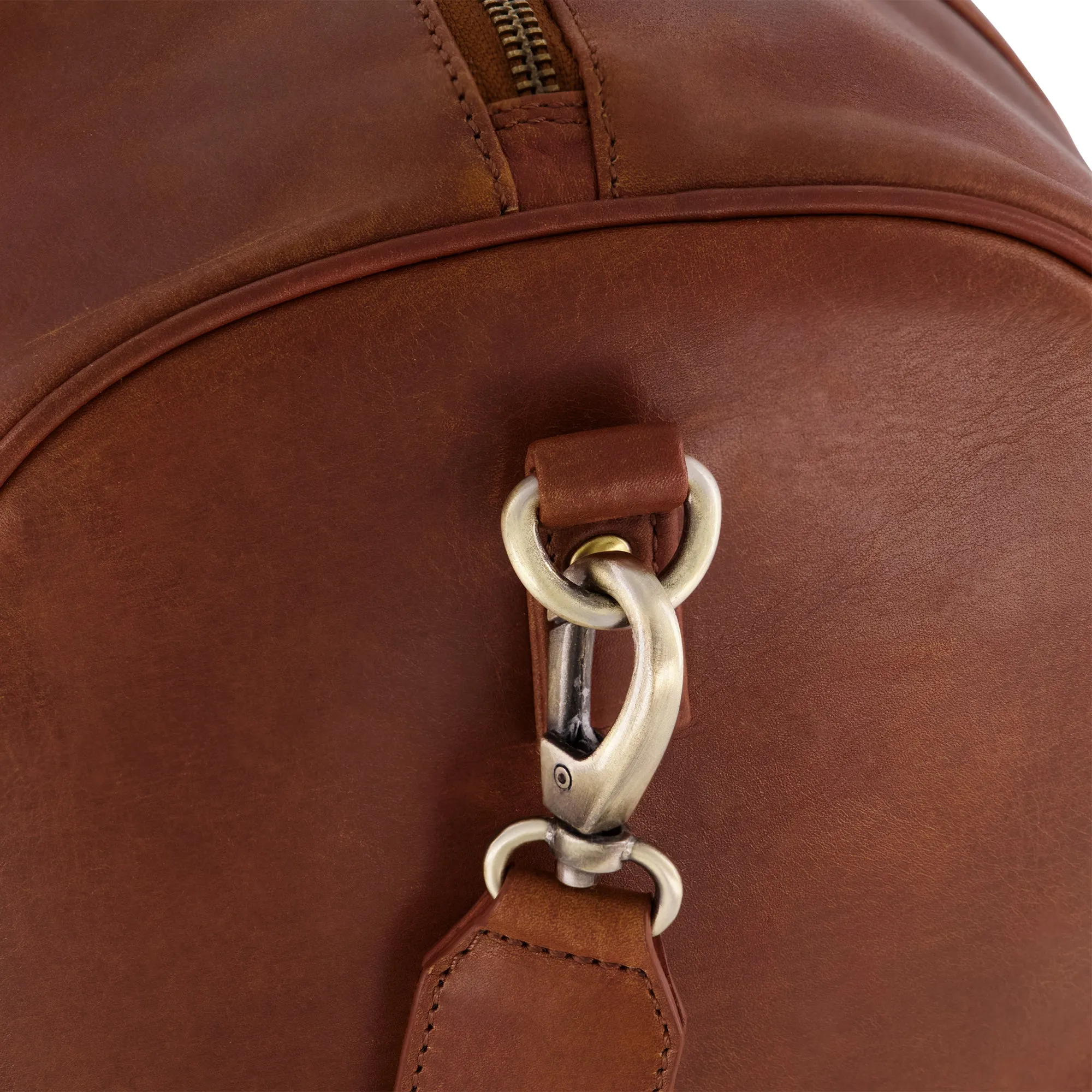 Yellowstone real leather 21 inch duffle, with burnished gold detailing