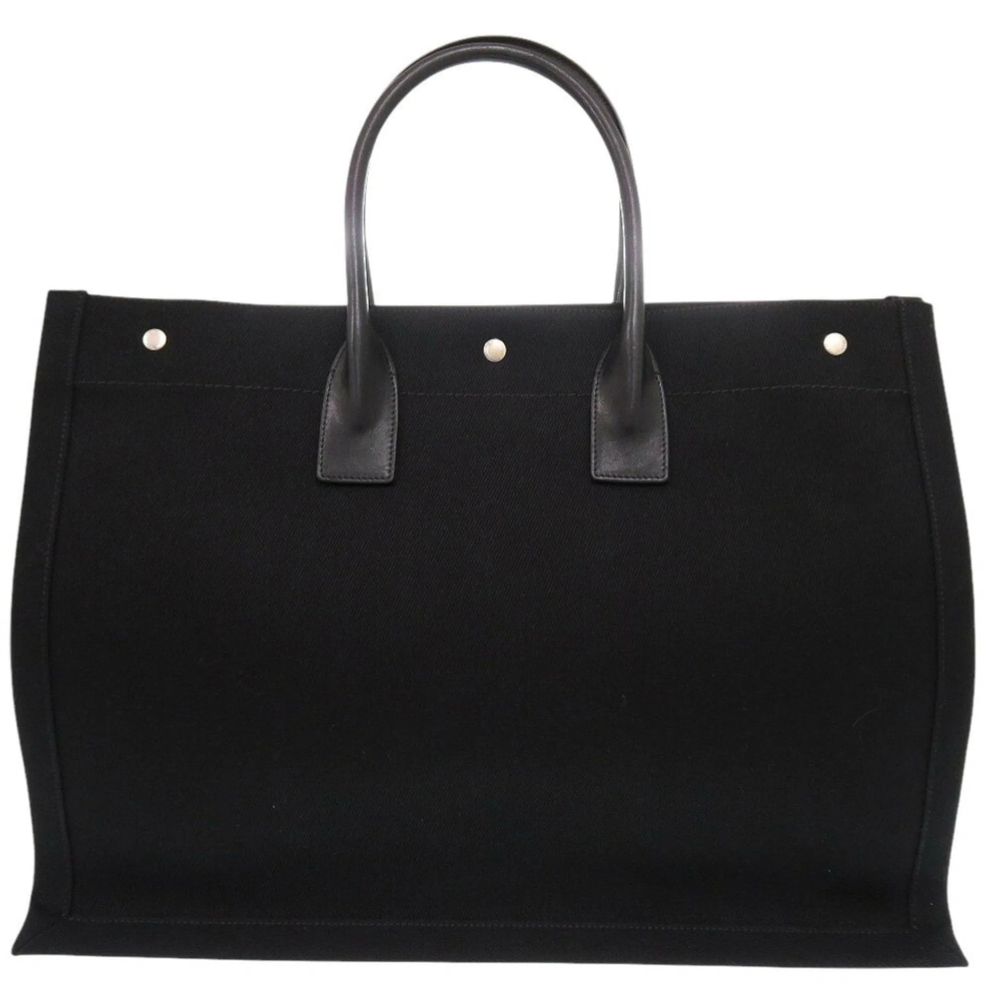 Yves Saint Laurent Canvas Leather Tote Bag (Pre-Owned)