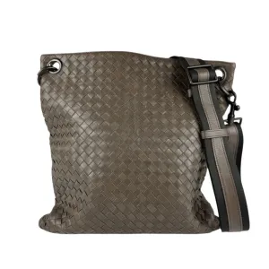 Bottega Veneta  Leather Canvas Shoulder Bag (Pre-Owned)