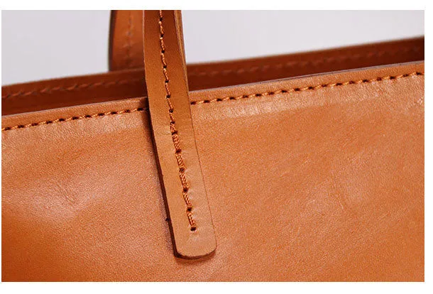 Brown Womens Leather Tote Purses Handbag Shoulder Bag for Women Leather Small Shopper Bag
