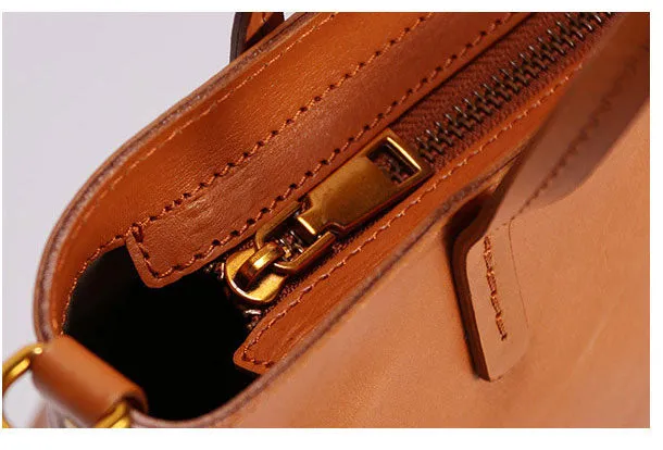 Brown Womens Leather Tote Purses Handbag Shoulder Bag for Women Leather Small Shopper Bag