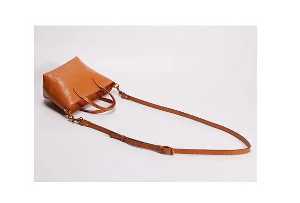 Brown Womens Leather Tote Purses Handbag Shoulder Bag for Women Leather Small Shopper Bag