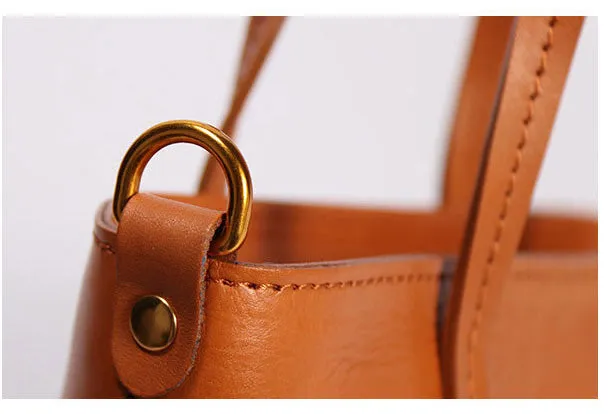 Brown Womens Leather Tote Purses Handbag Shoulder Bag for Women Leather Small Shopper Bag