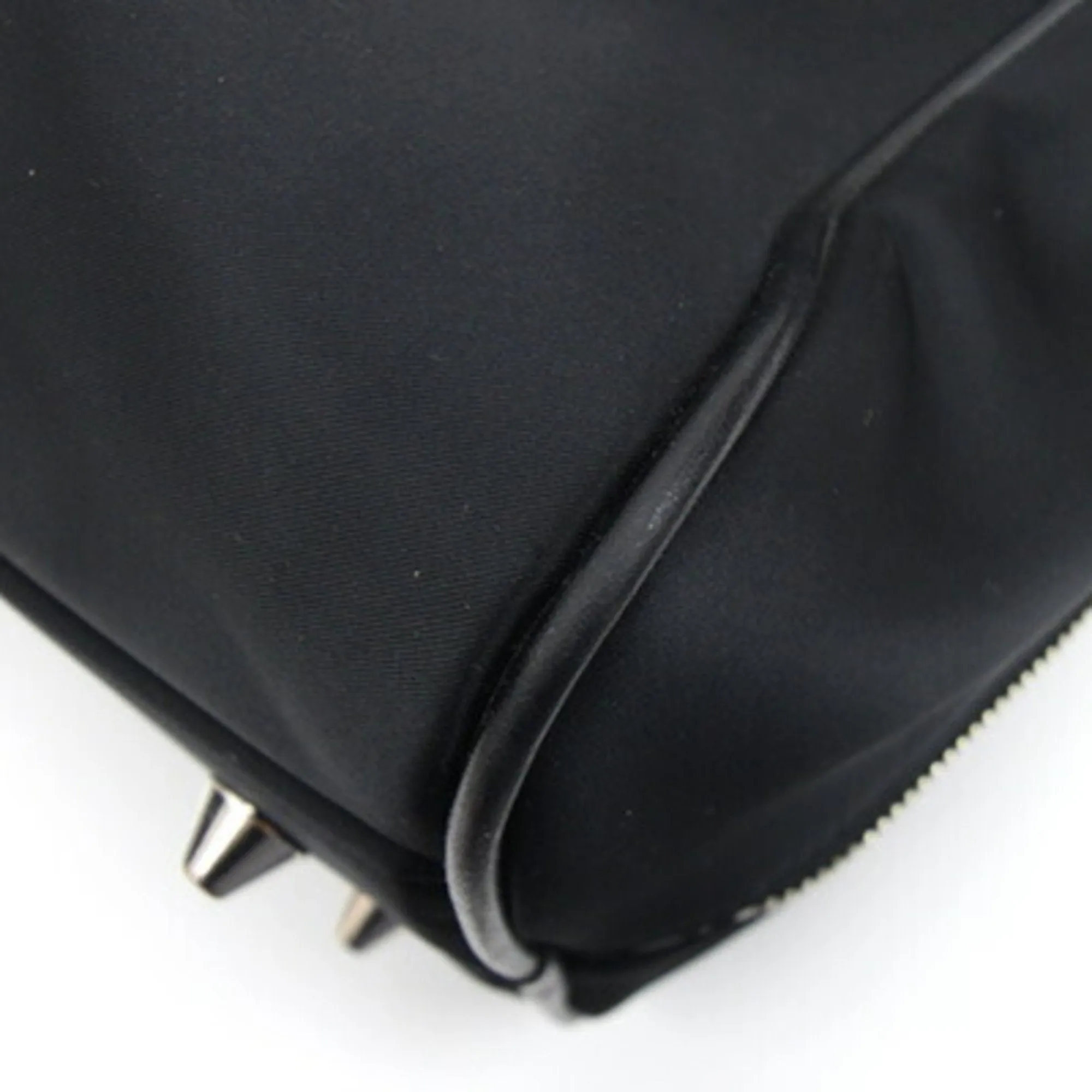Burberry Nylon Leather Boston Bag Shoulder Bag (Pre-Owned)