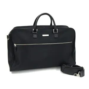 Burberry Nylon Leather Boston Bag Shoulder Bag (Pre-Owned)