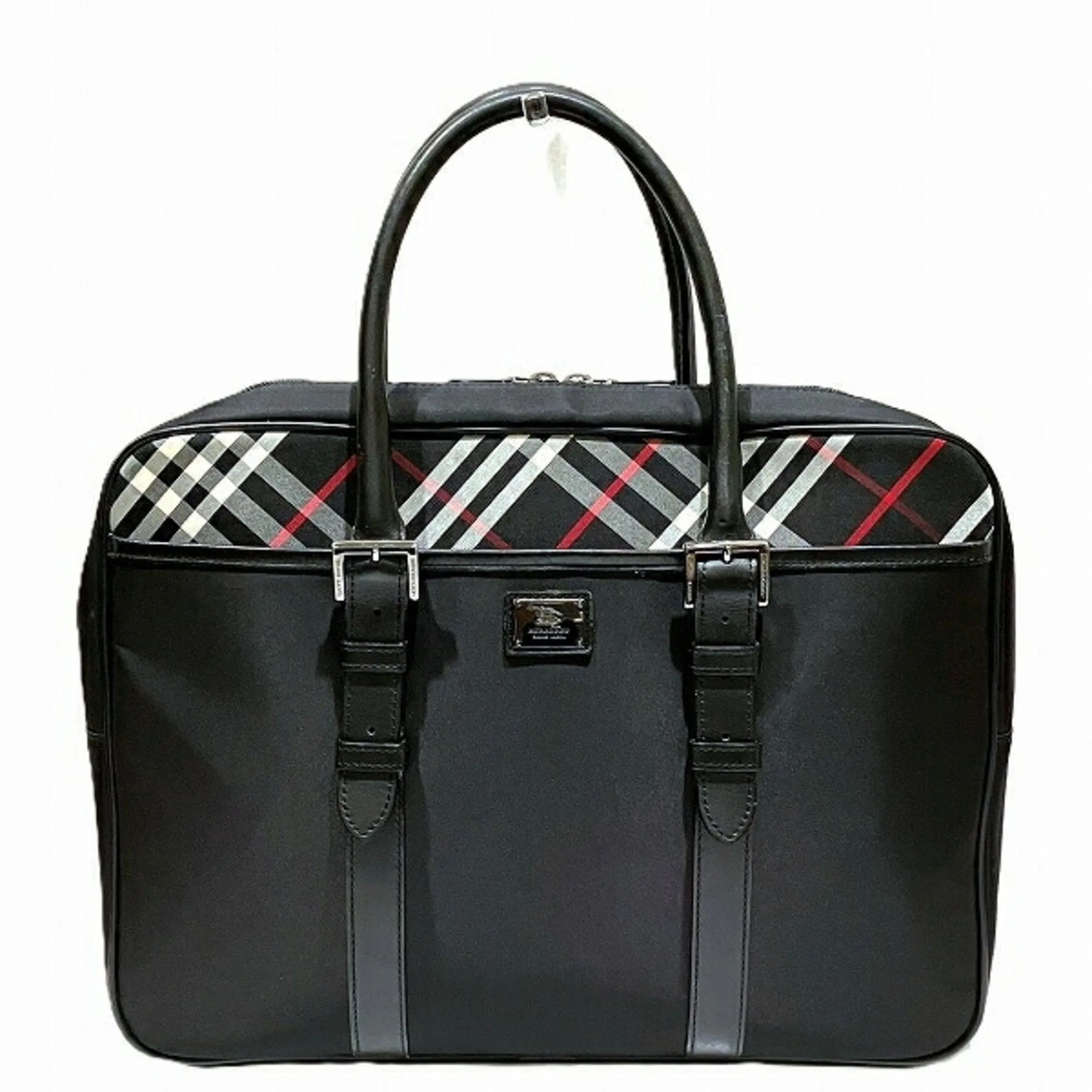 Burberry Nylon Leather Tote Bag (Pre-Owned)