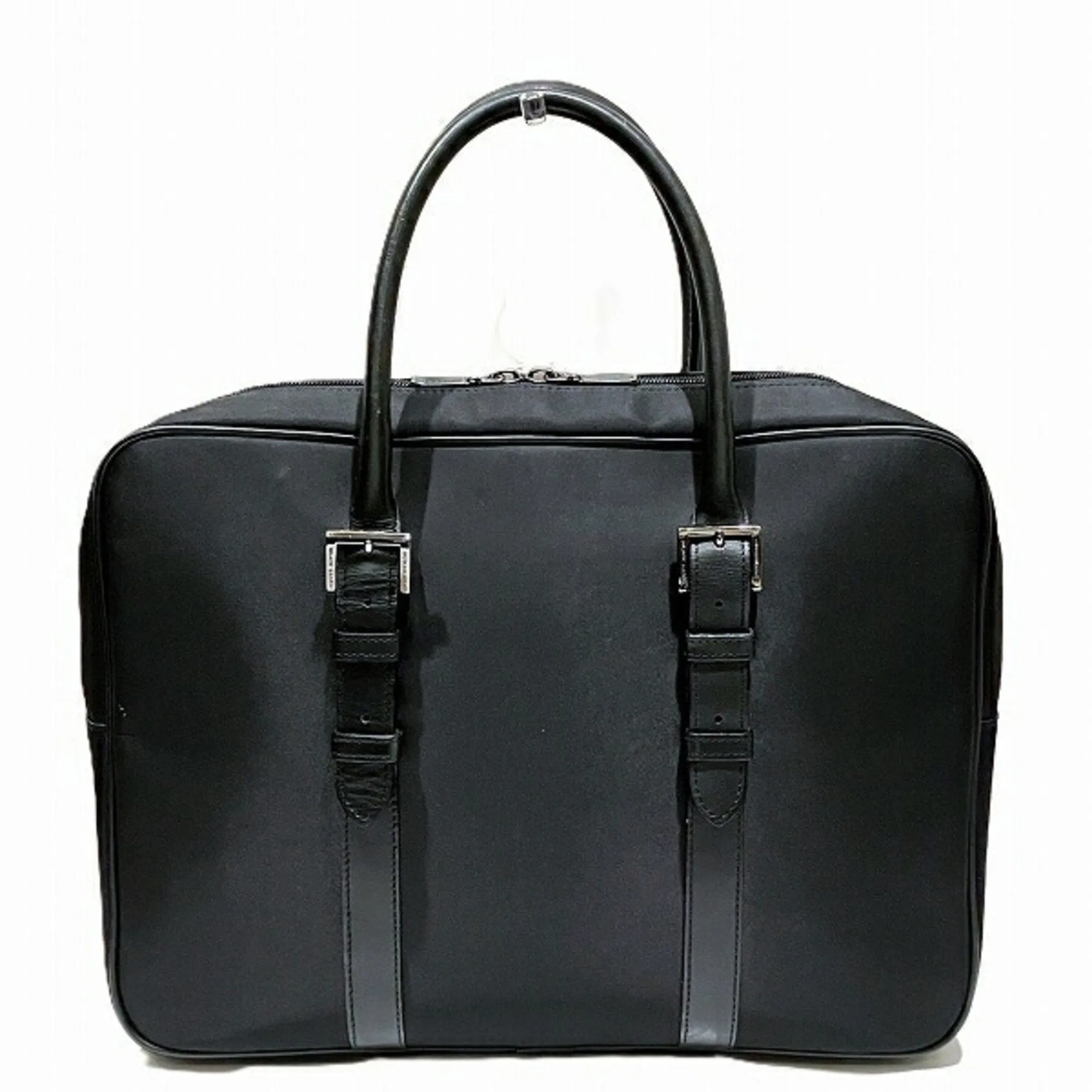 Burberry Nylon Leather Tote Bag (Pre-Owned)
