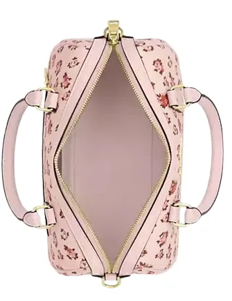 Coach Rowan Satchel Bag With Rose Print
