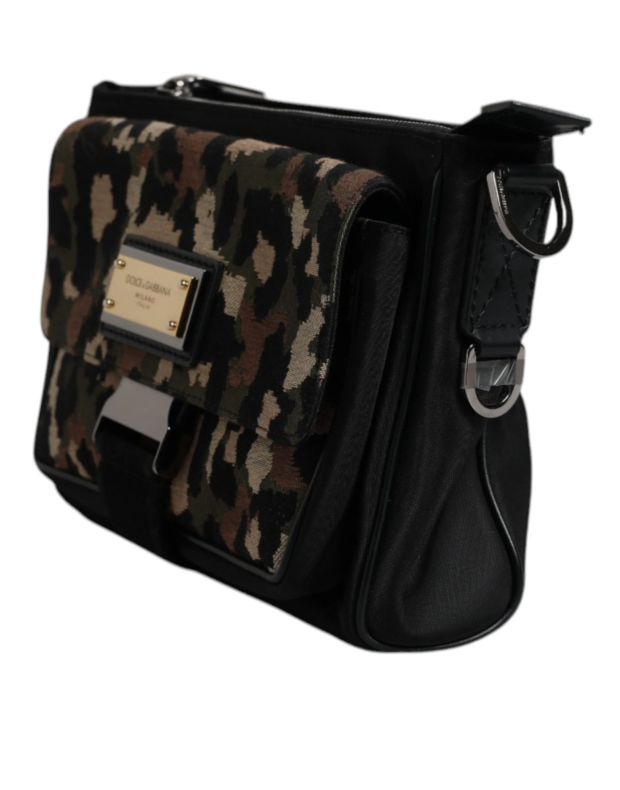Dolce & Gabbana multi Leopard Jacquard Crossbody Men's Bag