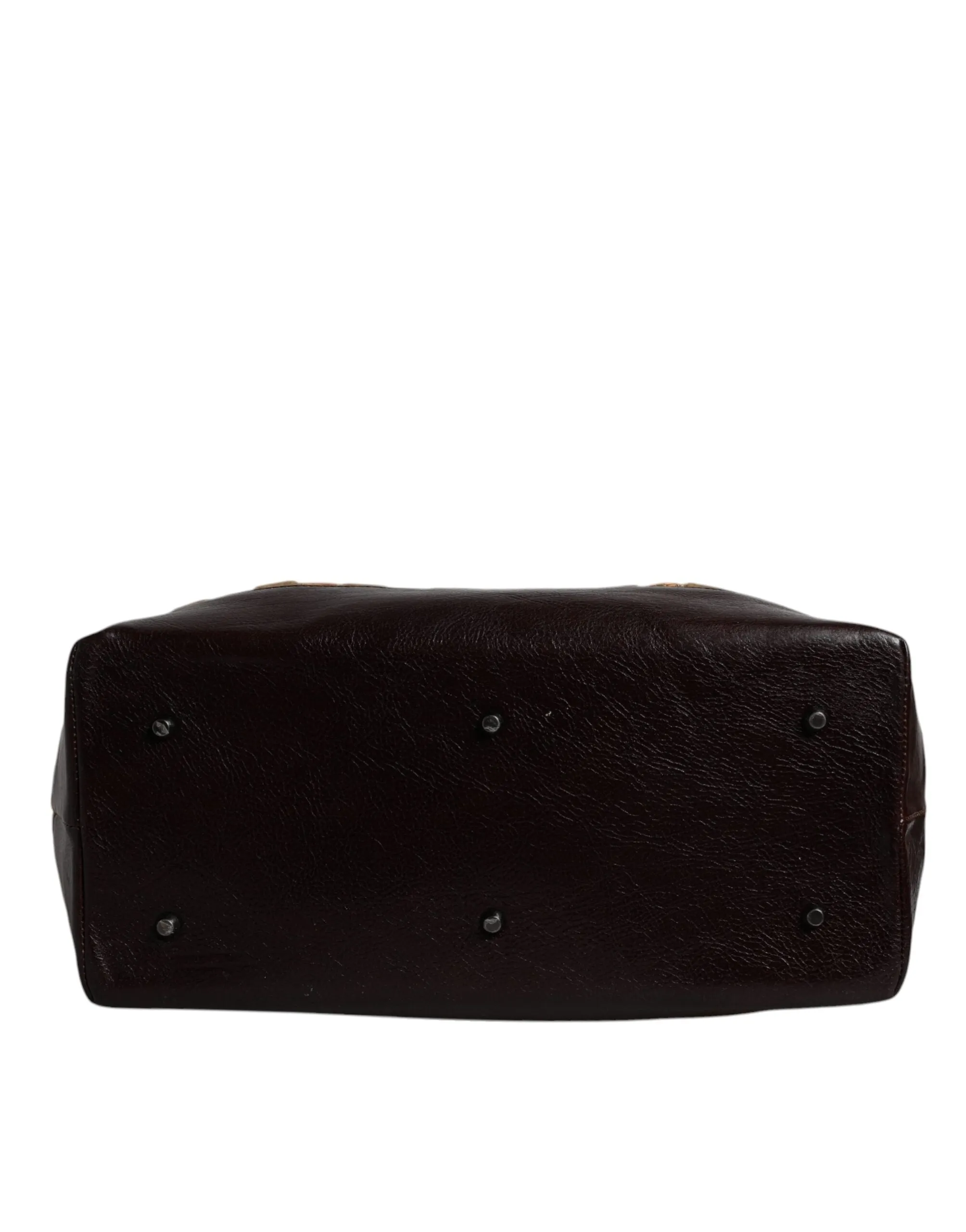 Dolce & Gabbana  Velvet Leather Jacquard Travel HandMen's Men's Bag (Pre-Owned)