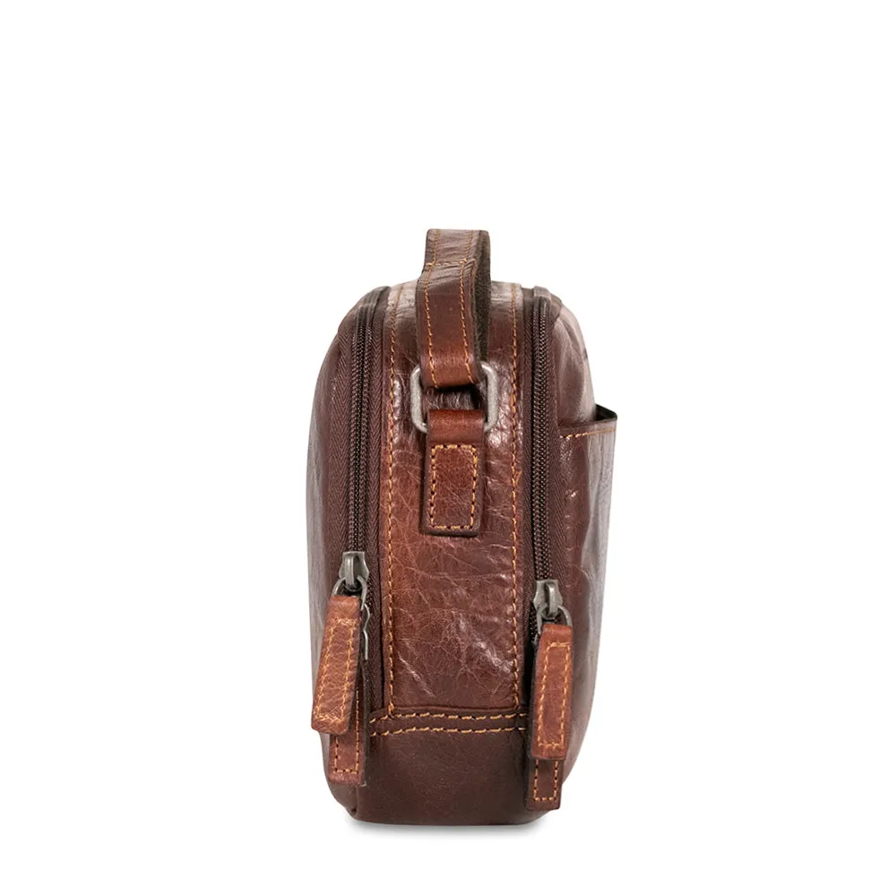 Double Zippered Crossbody Bag #7195