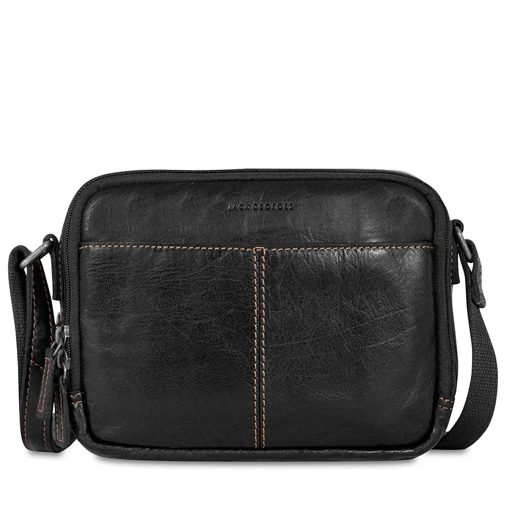 Double Zippered Crossbody Bag #7195