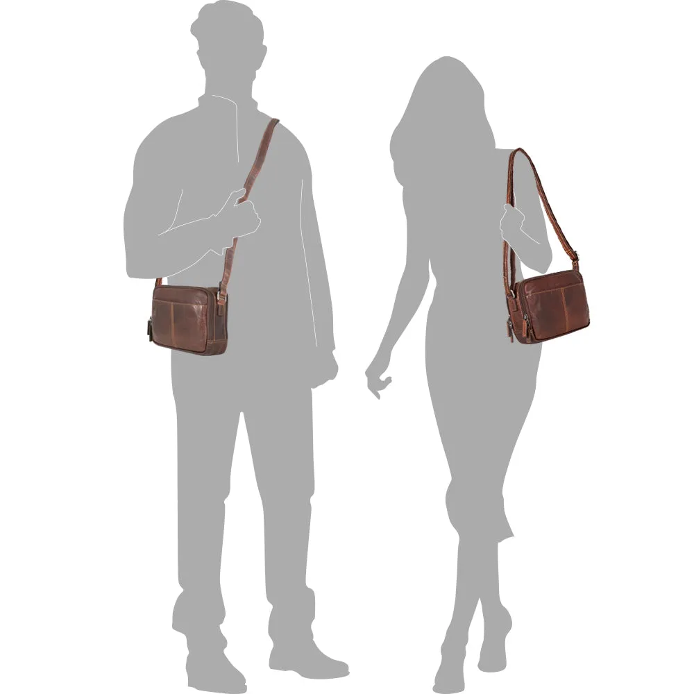 Double Zippered Crossbody Bag #7195