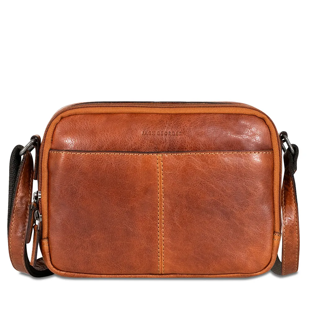 Double Zippered Crossbody Bag #7195