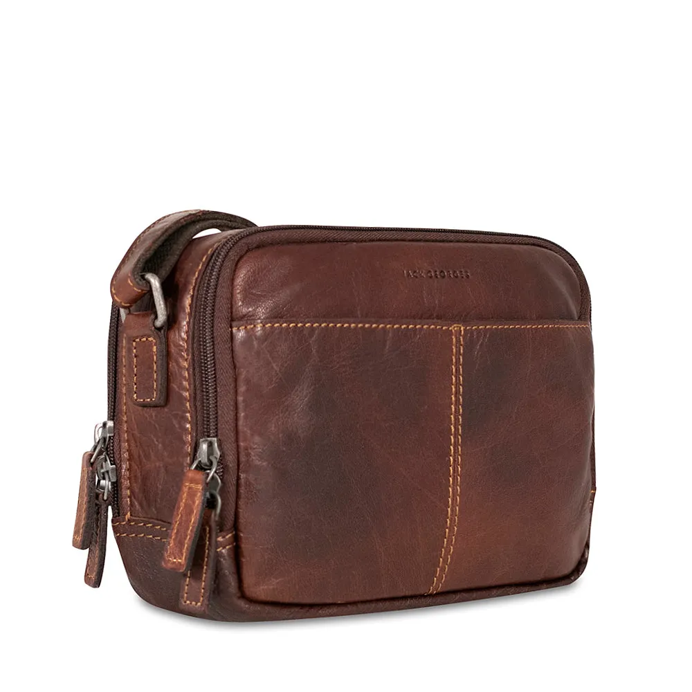 Double Zippered Crossbody Bag #7195