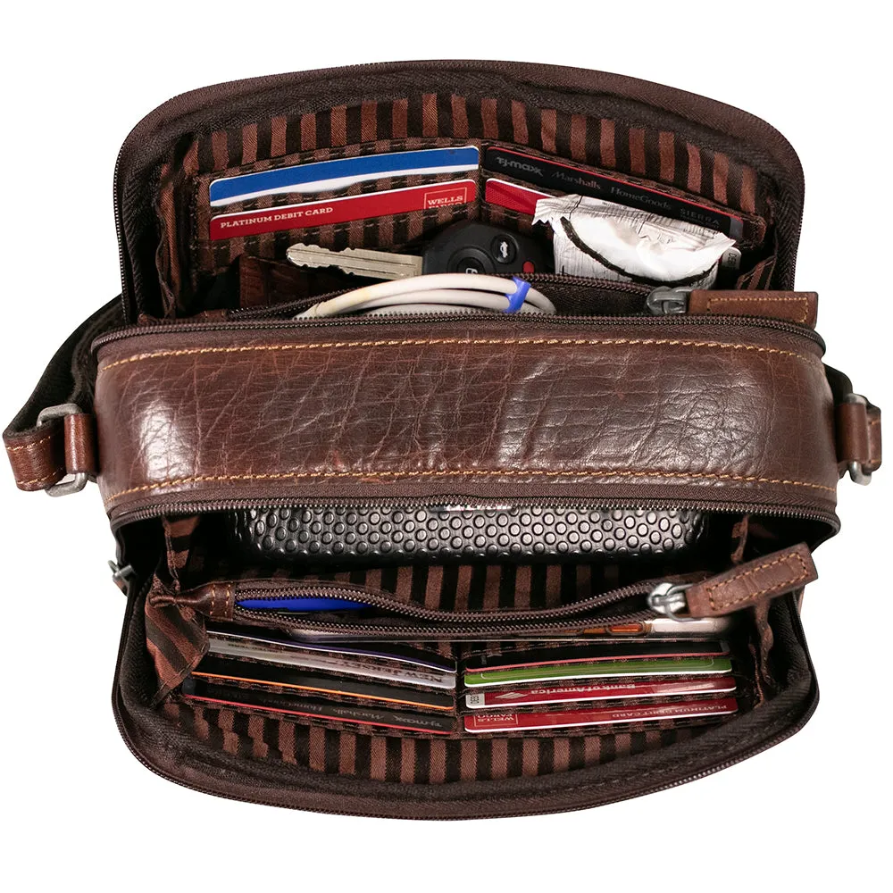 Double Zippered Crossbody Bag #7195
