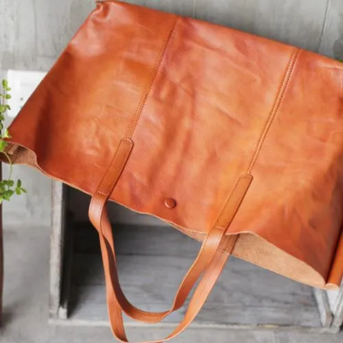 Fashion Coffee Leather Womens Large Tote Shopper Bag Soft Leather Tote Shoulder Bag