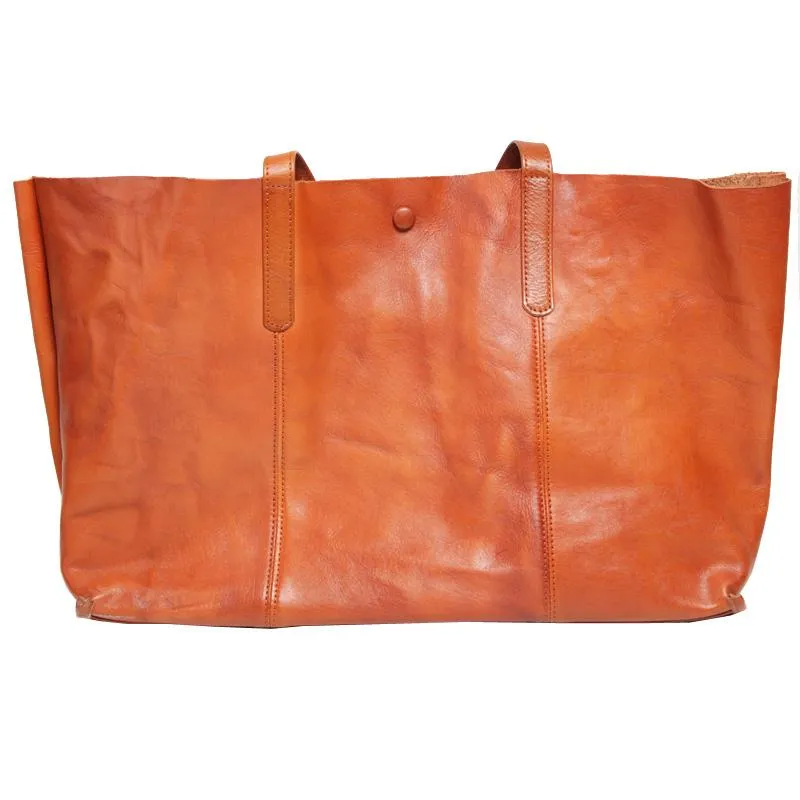 Fashion Coffee Leather Womens Large Tote Shopper Bag Soft Leather Tote Shoulder Bag