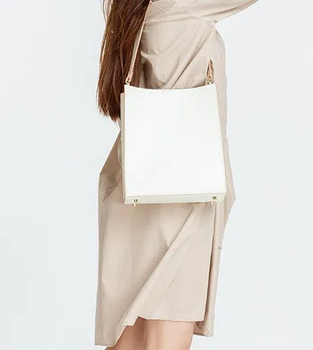 Fashion White Leather Women Tote Bag Tote White Shoulder Bag For Women