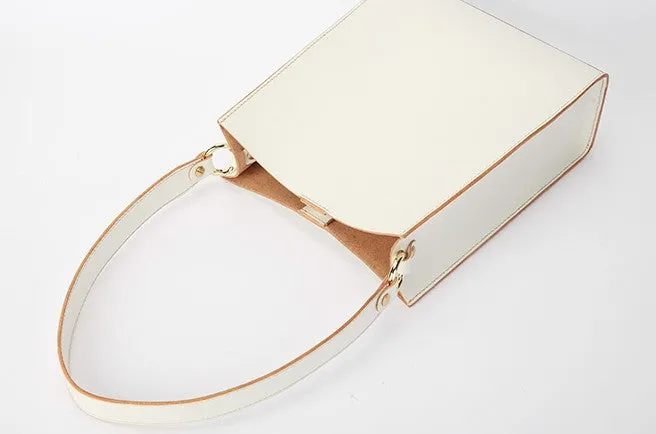 Fashion White Leather Women Tote Bag Tote White Shoulder Bag For Women