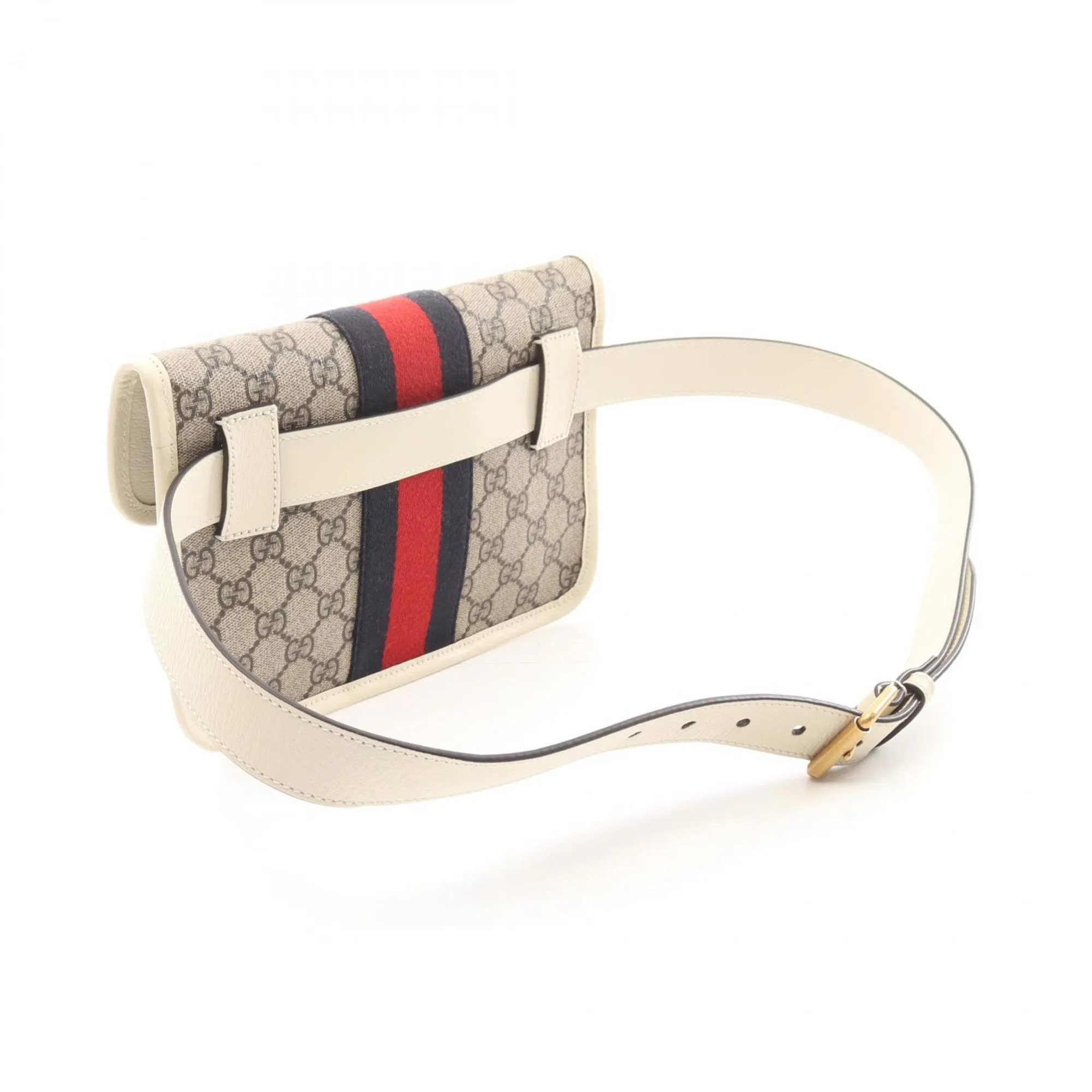 Gucci ivory Coated Canvas Leather Fanny Pack (Pre-Owned)