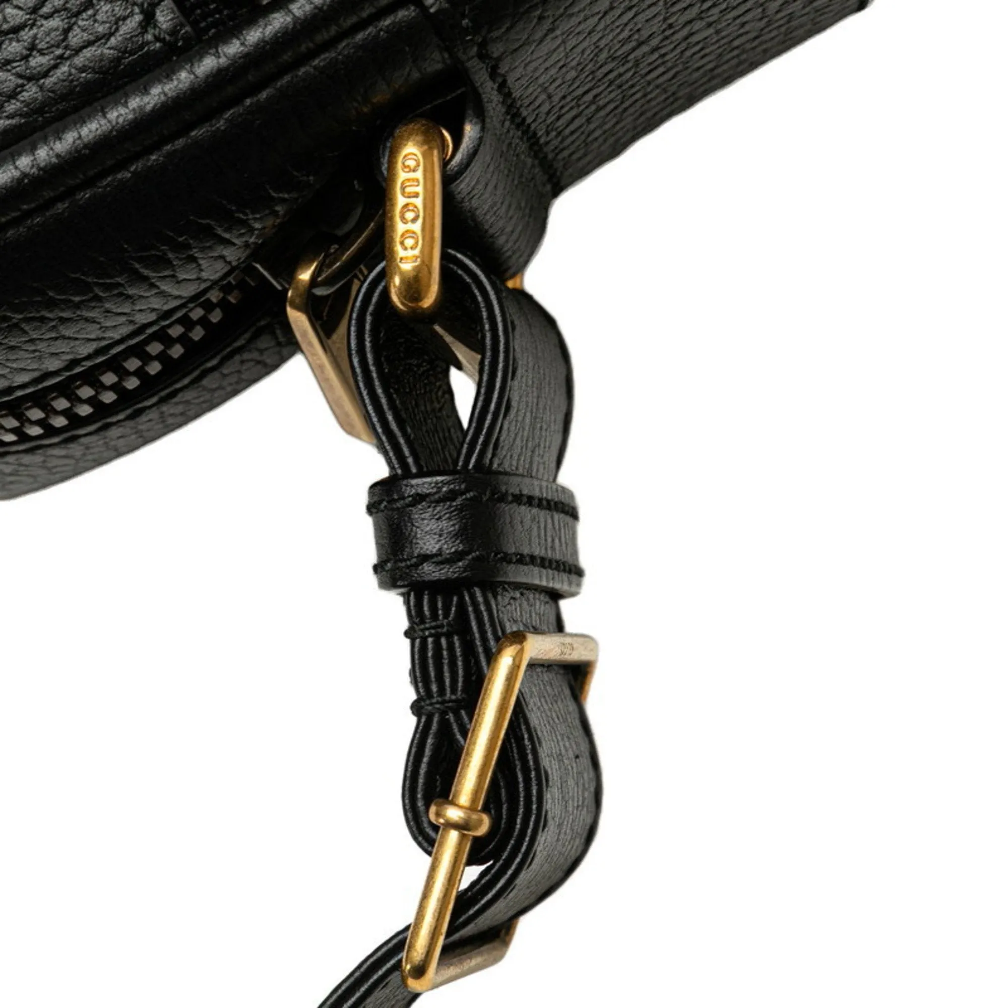 Gucci Leather Messenger Bag Shoulder Bag (Pre-Owned)