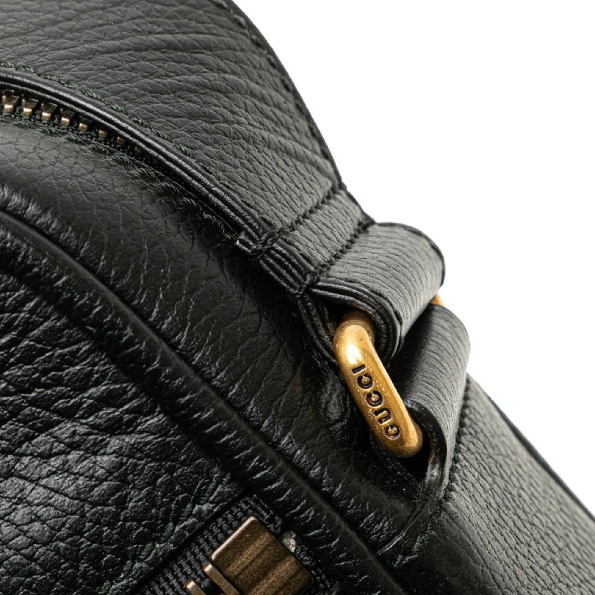Gucci Leather Messenger Bag Shoulder Bag (Pre-Owned)