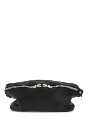 Guidi Medium Black Horse Leather Fanny Pack With Adjustable Strap