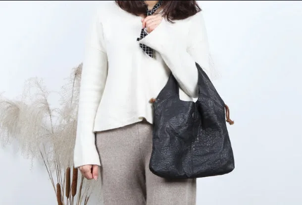 Handmade Genuine Leather Handbag Tote Bag Shopper Bag Shoulder Bag Purse For Women