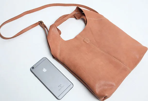 Handmade Genuine Leather Handbag Tote Bag Shopper Bag Shoulder Bag Purse For Women