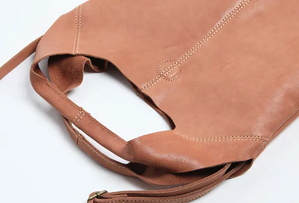 Handmade Genuine Leather Handbag Tote Bag Shopper Bag Shoulder Bag Purse For Women