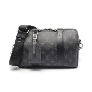 Louis Vuitton  Coated Canvas Monogram Eclipse Pvc Leather Shoulder Bag (Pre-Owned)