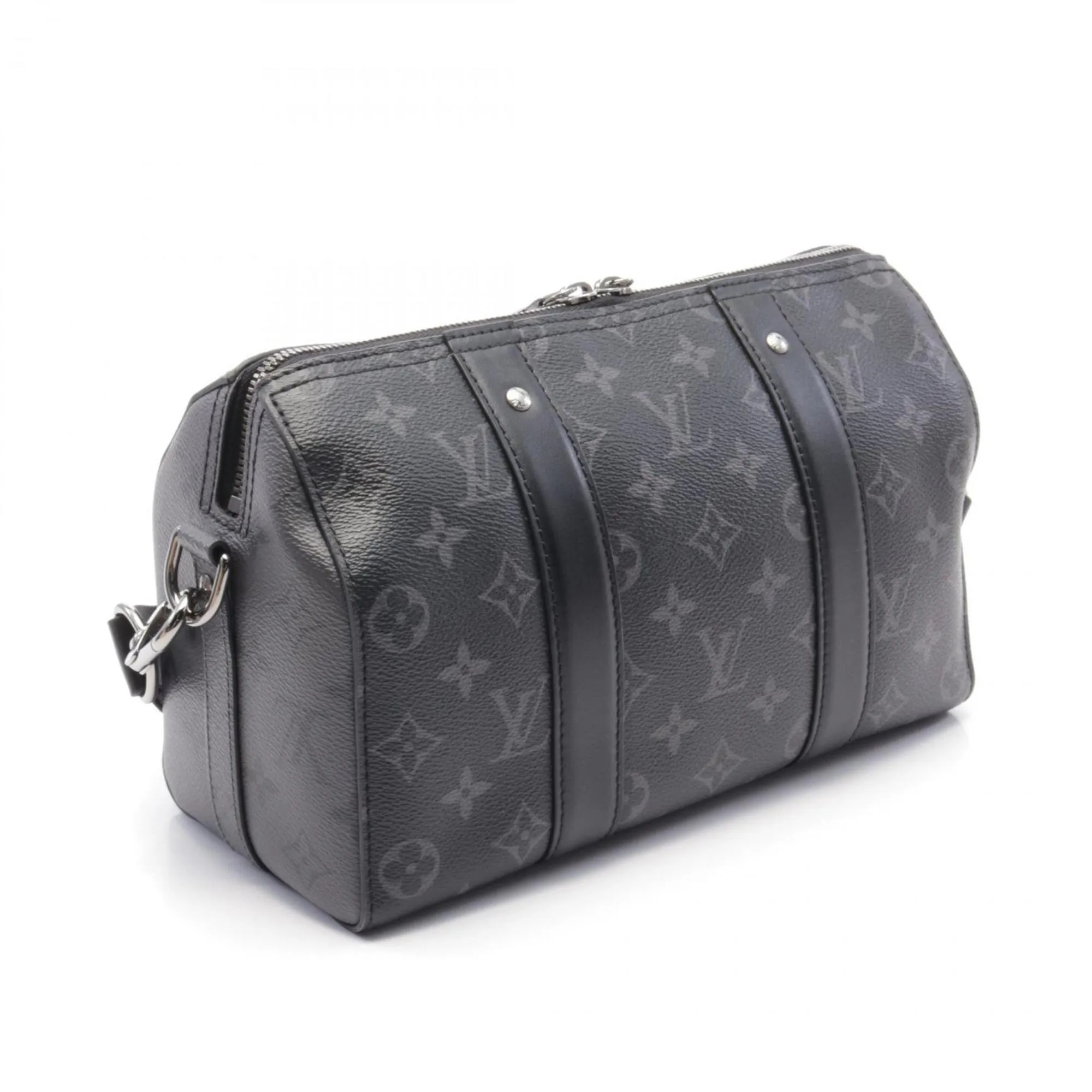 Louis Vuitton  Coated Canvas Monogram Eclipse Pvc Leather Shoulder Bag (Pre-Owned)