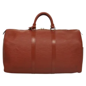 Louis Vuitton Keepall 50 Leather Travel Bag (Pre-Owned)