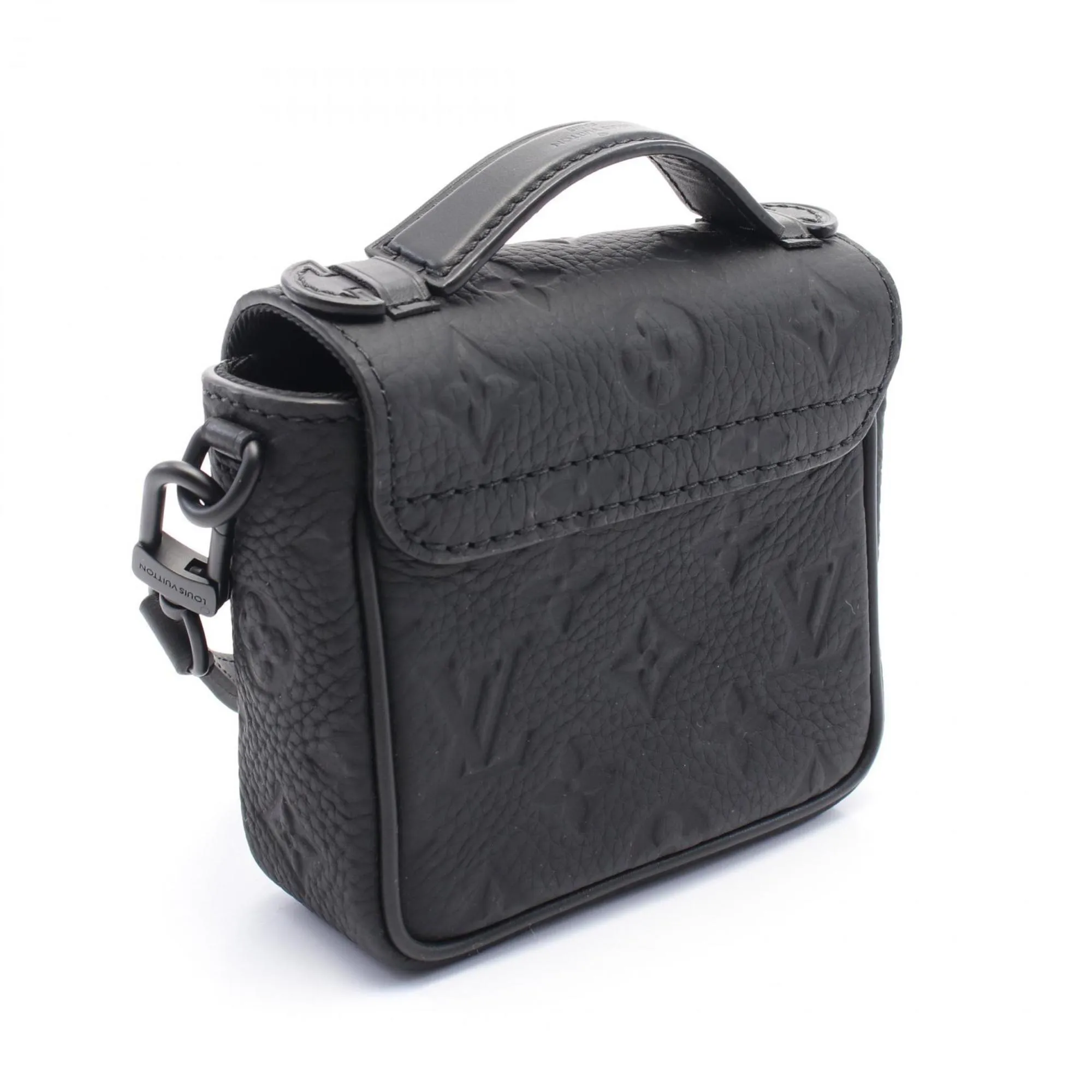 Louis Vuitton Noir Monogram Leather Handbag (Pre-Owned)