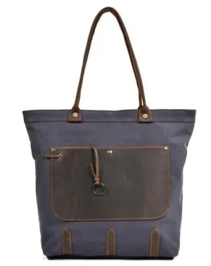 Mens Waxed Canvas Large Tote Bag Canvas Handbag Canvas Shoulder Bag for Men
