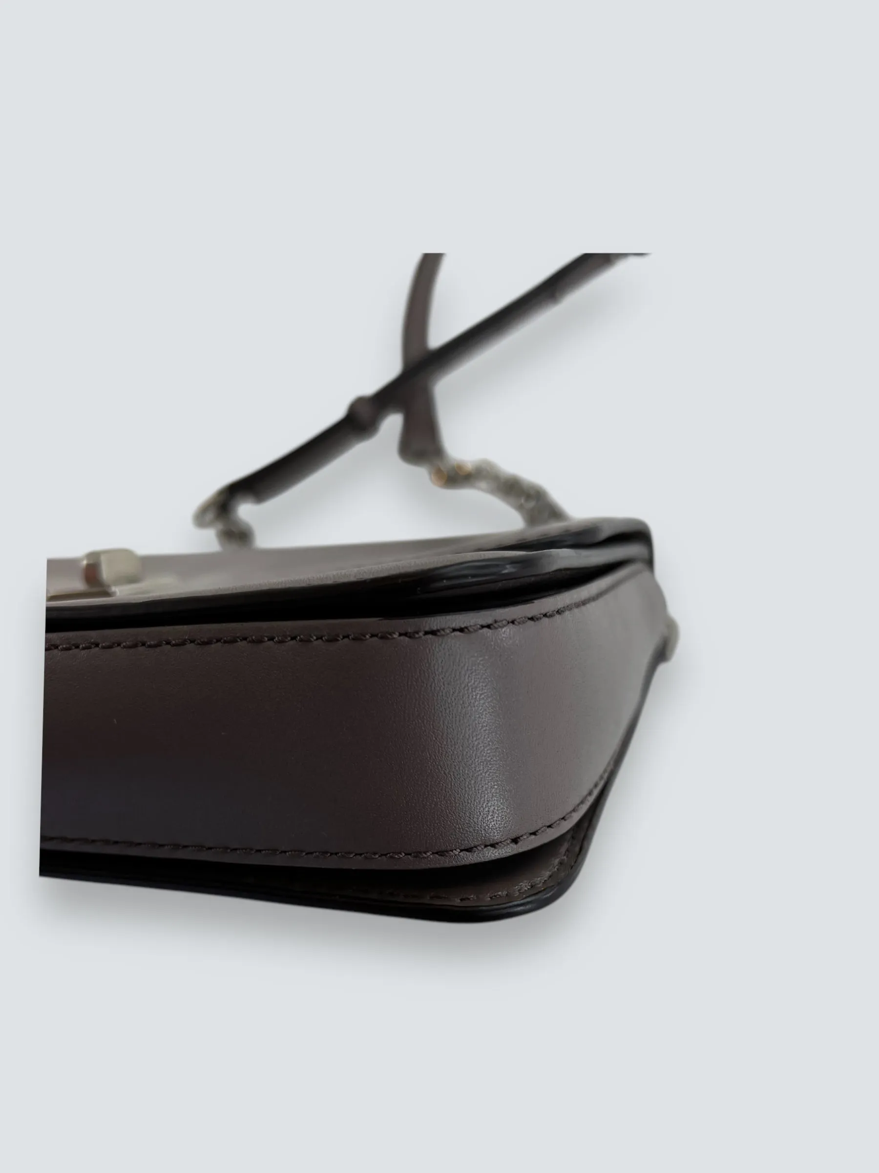 Michael Kors Grey Leather Shoulder Bag
