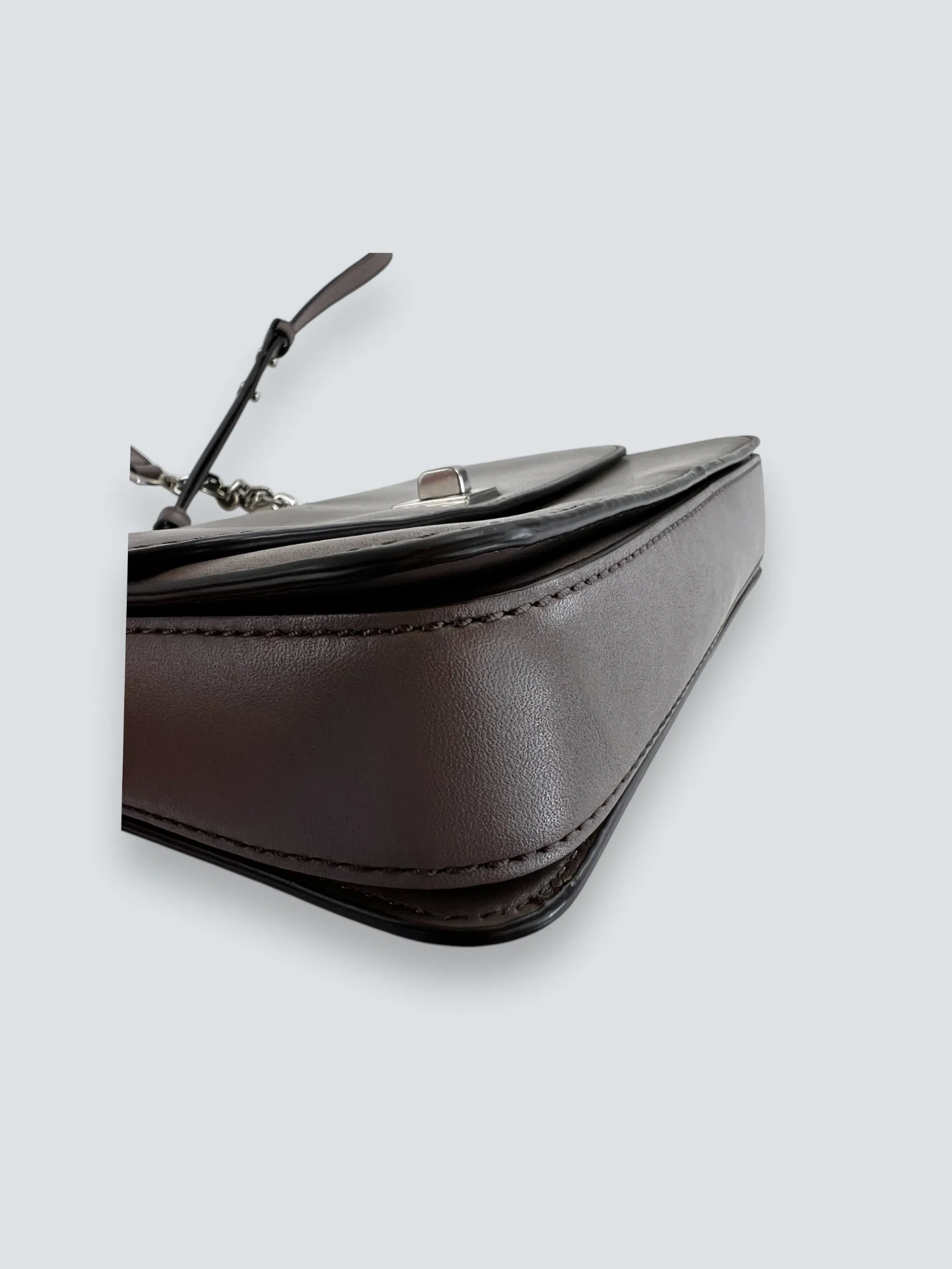 Michael Kors Grey Leather Shoulder Bag