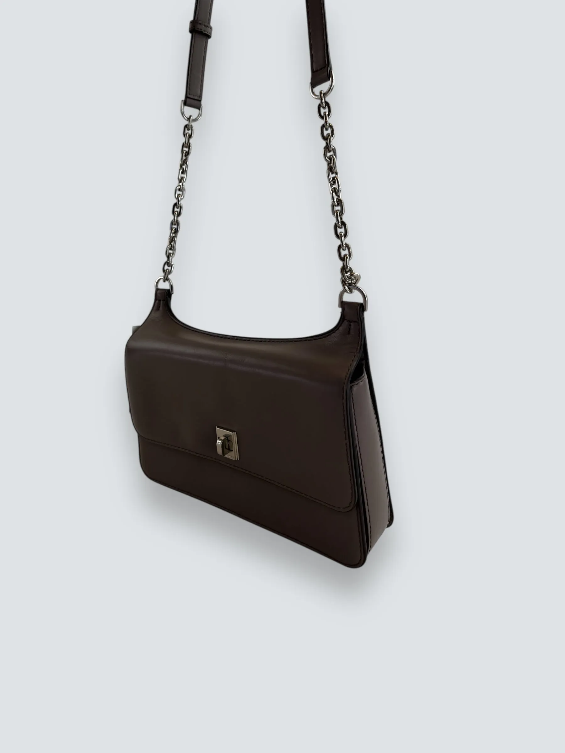 Michael Kors Grey Leather Shoulder Bag