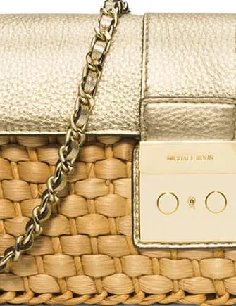 Michael Michael Kors Straw Gabriella Large Clutch