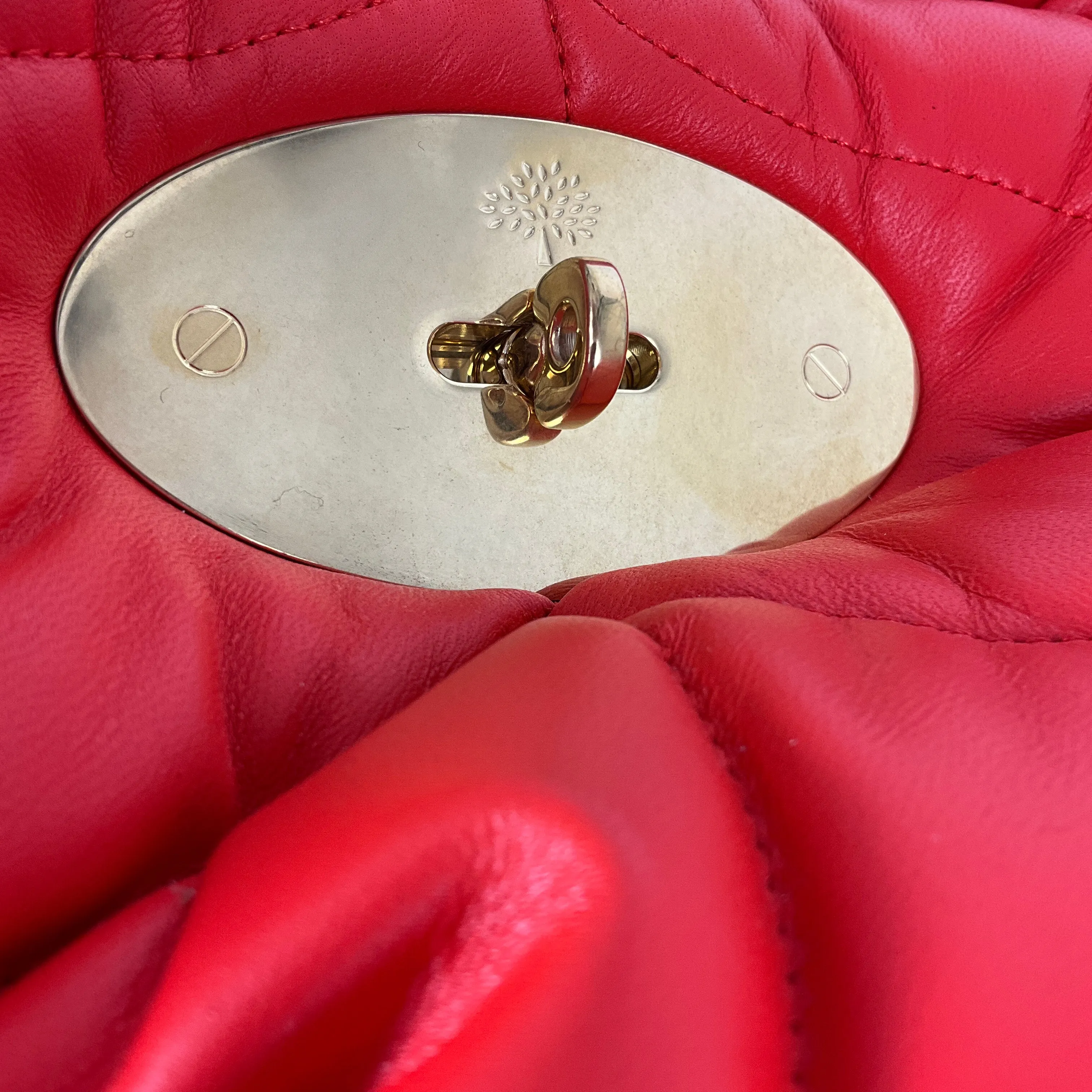 Mulberry Coral Orange Big Softie Nappa Leather Tote