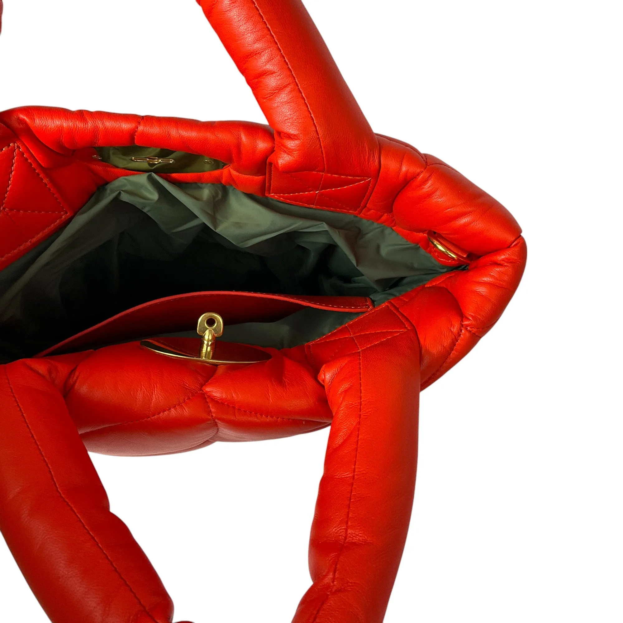 Mulberry Coral Orange Big Softie Nappa Leather Tote