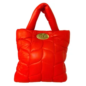 Mulberry Coral Orange Big Softie Nappa Leather Tote