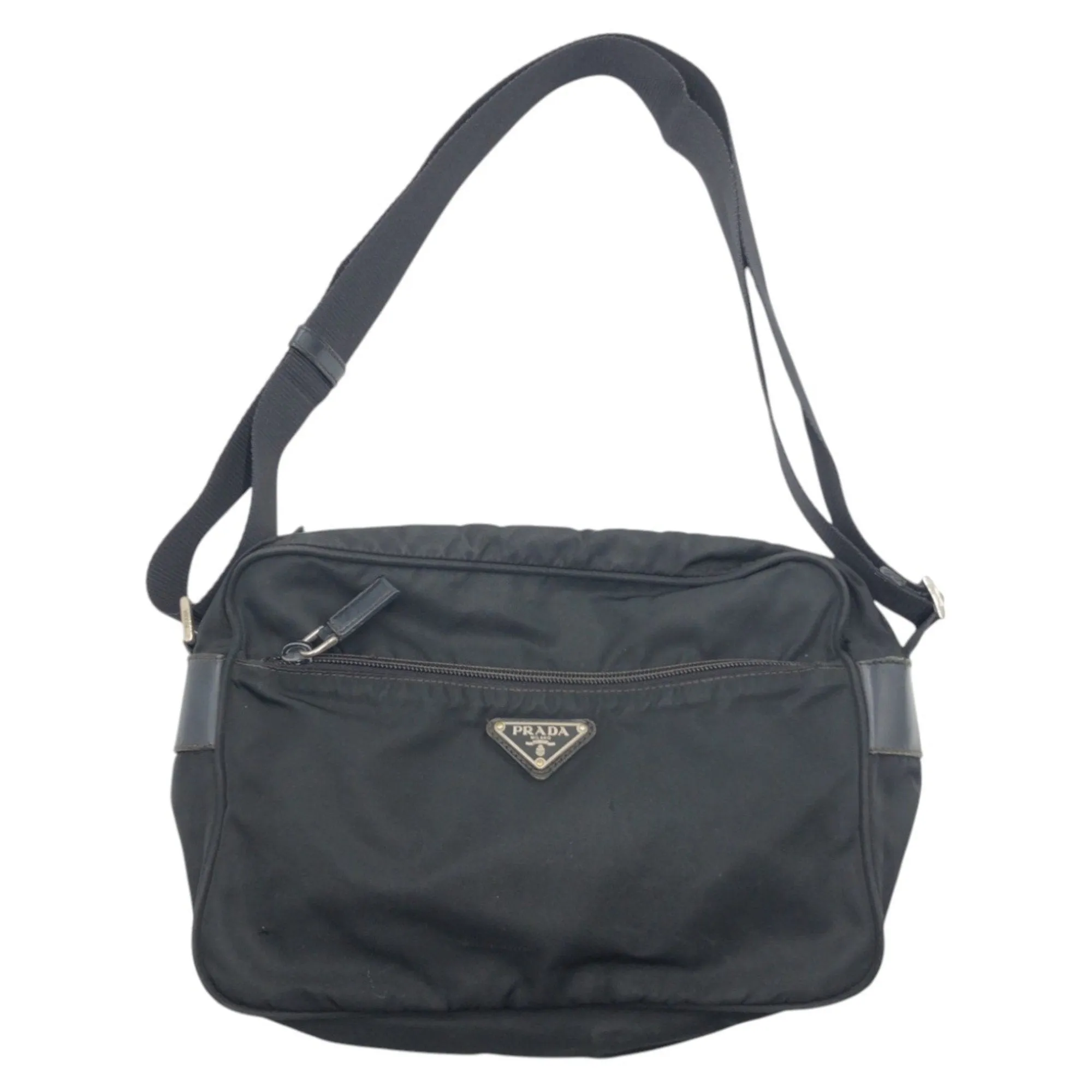 Prada Nylon Messenger Bag Shoulder Bag (Pre-Owned)