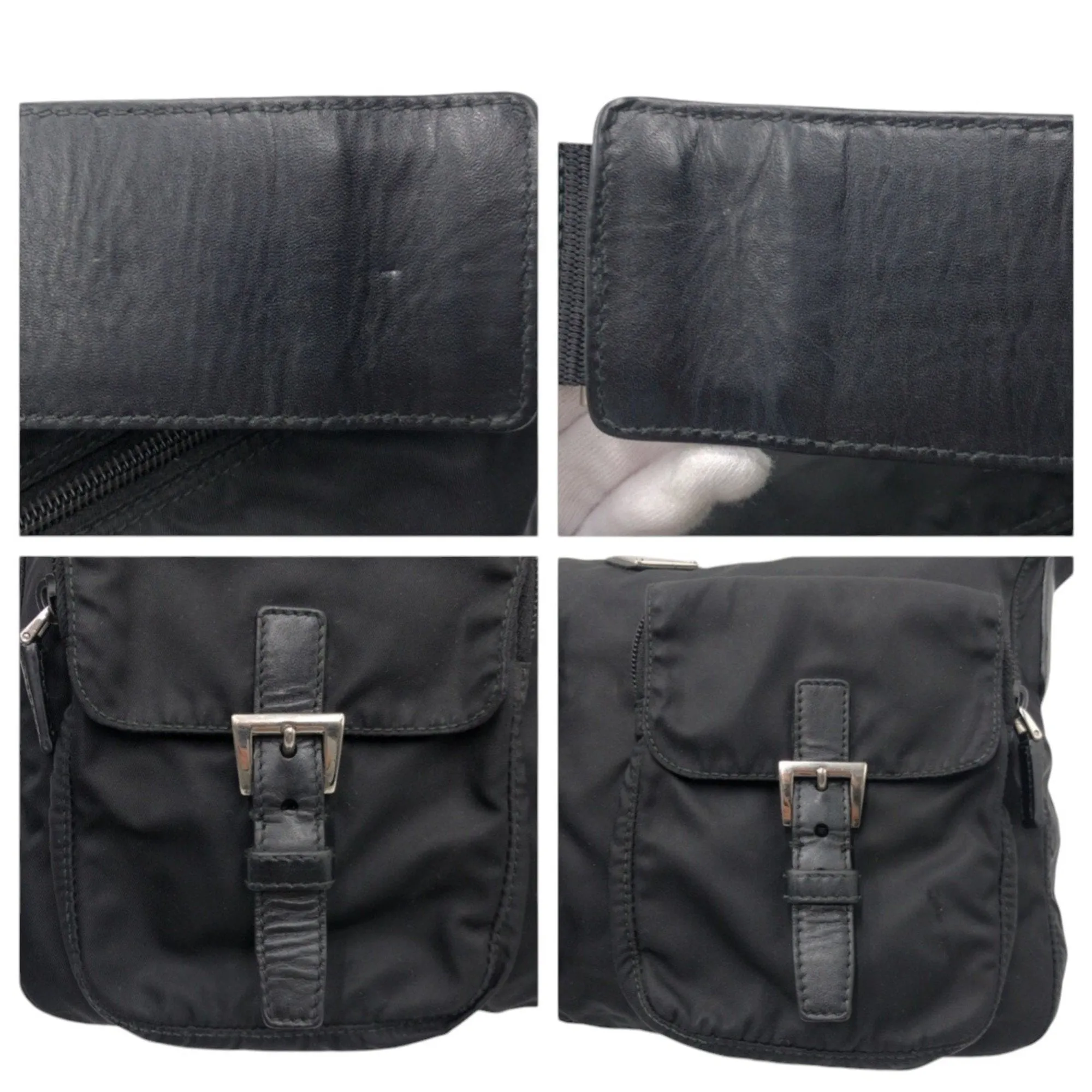 Prada Nylon Messenger Bag Shoulder Bag (Pre-Owned)