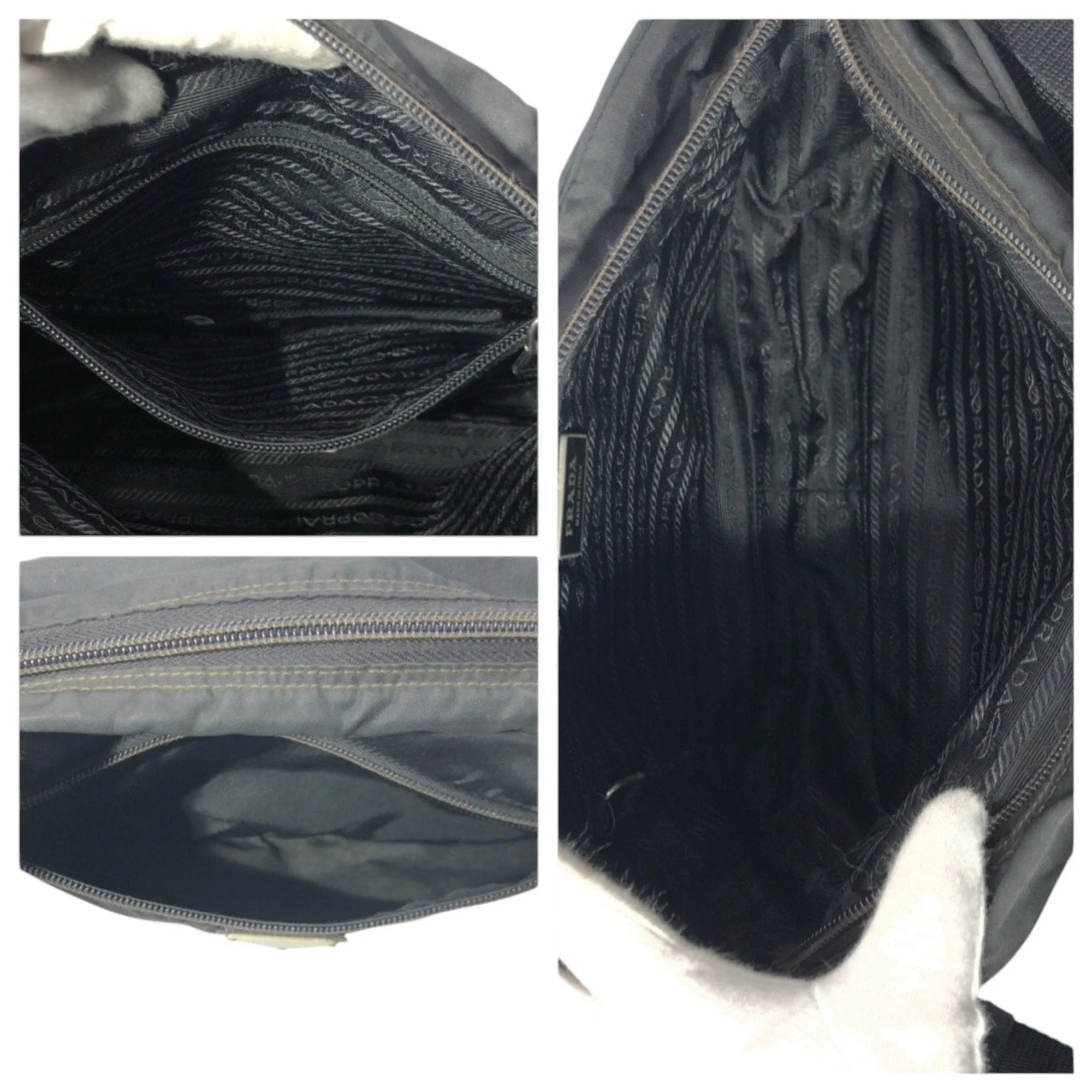 Prada Nylon Messenger Bag Shoulder Bag (Pre-Owned)
