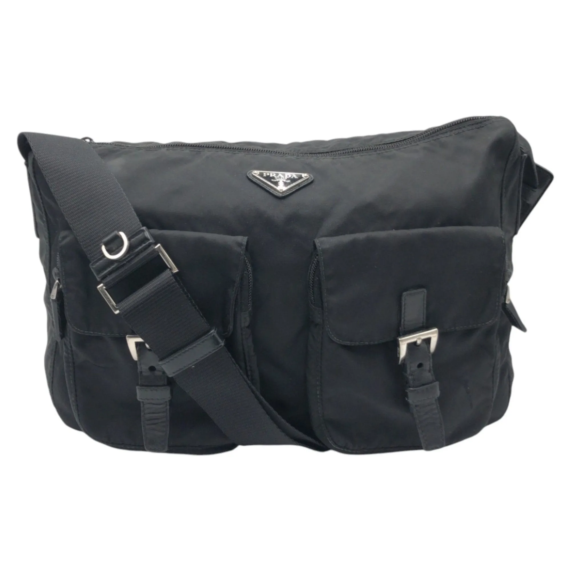 Prada Nylon Messenger Bag Shoulder Bag (Pre-Owned)