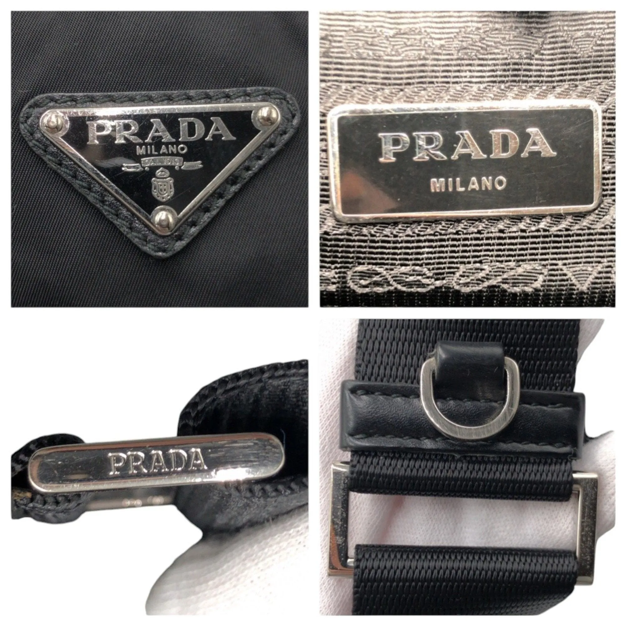 Prada Nylon Messenger Bag Shoulder Bag (Pre-Owned)